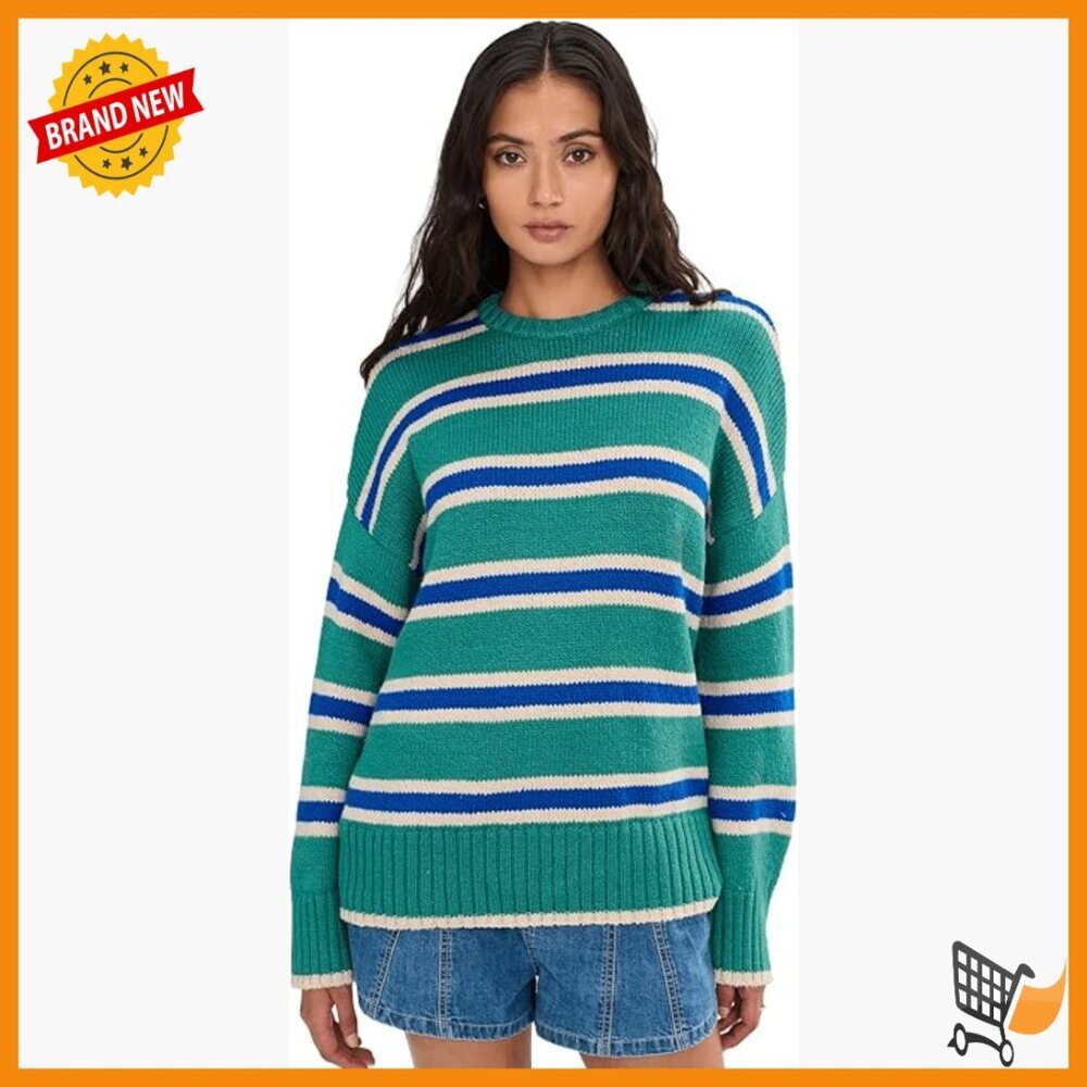 Oversized Cotton Pullover Sweater, Long Sleeve, Loose Fit, Hand Wash